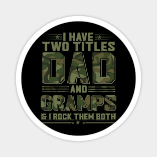 Retro I Have Two Titles Dad And Pops Funny Father's Day Magnet